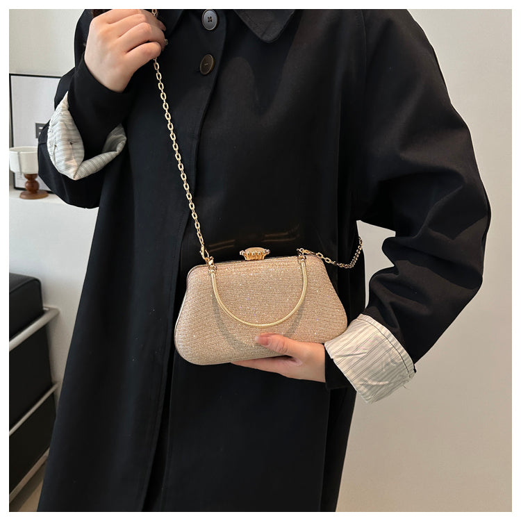 Advanced Texture Elegant Lady Banquet Small Handbags Women's Dinner Bag Dress Garment Bag Chain Crossbody Small Square Bag