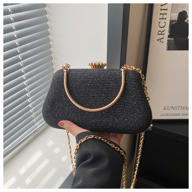 Advanced Texture Elegant Lady Banquet Small Handbags Women's Dinner Bag Dress Garment Bag Chain Crossbody Small Square Bag