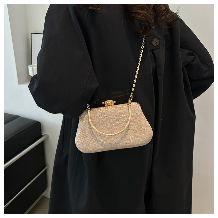 Advanced Texture Elegant Lady Banquet Small Handbags Women's Dinner Bag Dress Garment Bag Chain Crossbody Small Square Bag