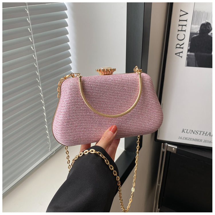 Advanced Texture Elegant Lady Banquet Small Handbags Women's Dinner Bag Dress Garment Bag Chain Crossbody Small Square Bag