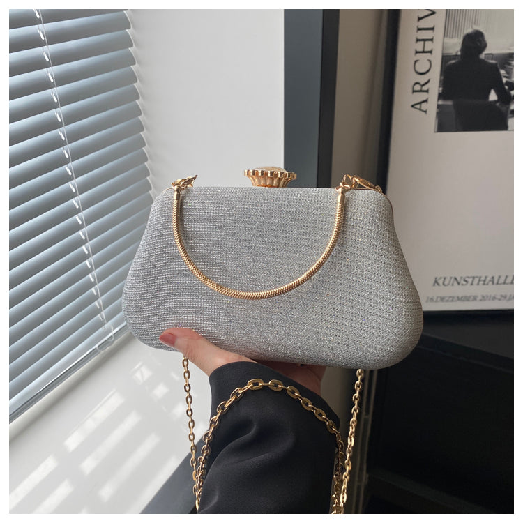 Advanced Texture Elegant Lady Banquet Small Handbags Women's Dinner Bag Dress Garment Bag Chain Crossbody Small Square Bag