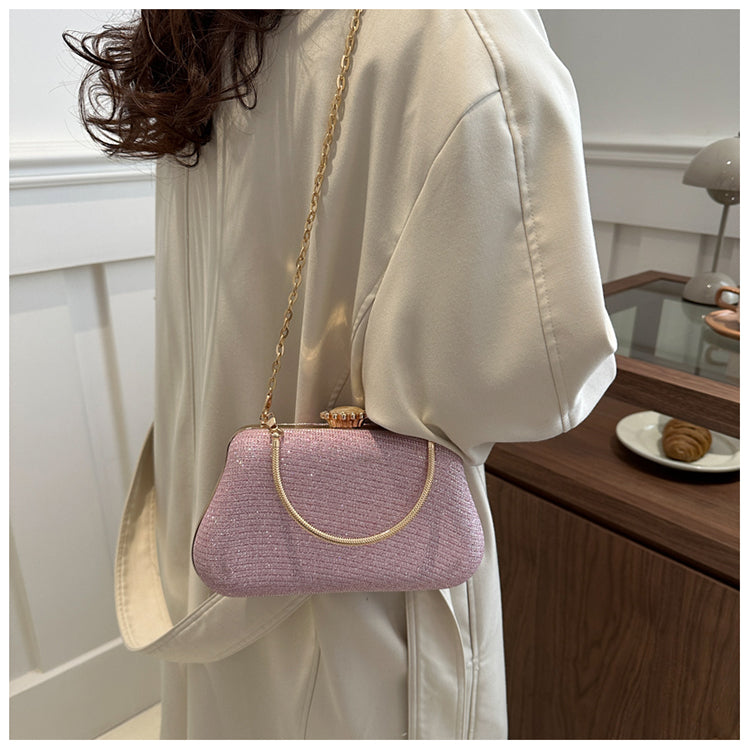 Advanced Texture Elegant Lady Banquet Small Handbags Women's Dinner Bag Dress Garment Bag Chain Crossbody Small Square Bag