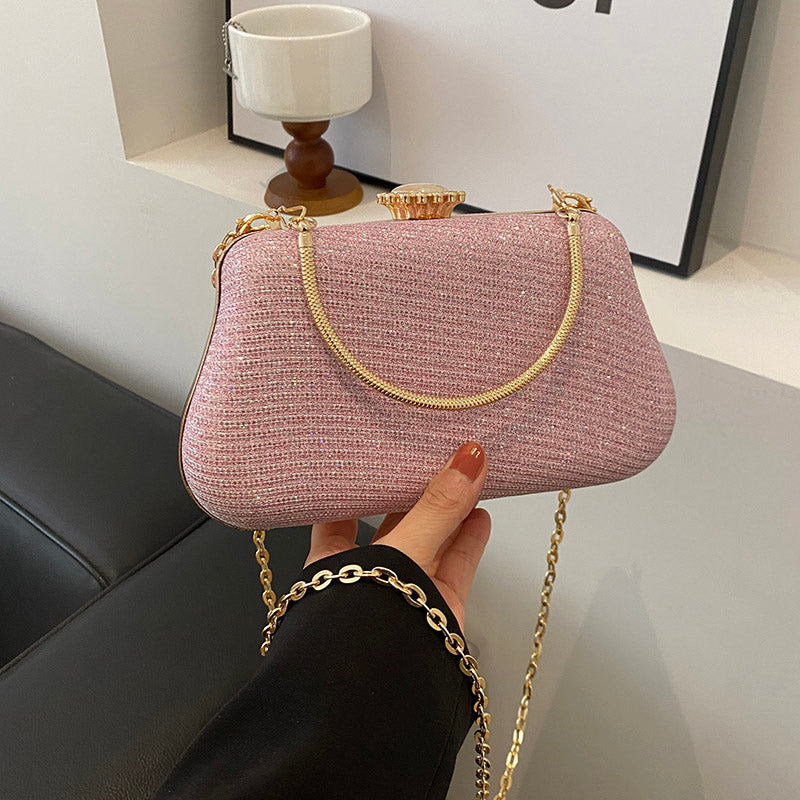 Advanced Texture Elegant Lady Banquet Small Handbags Women's Dinner Bag Dress Garment Bag Chain Crossbody Small Square Bag