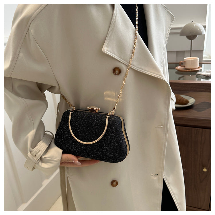 Advanced Texture Elegant Lady Banquet Small Handbags Women's Dinner Bag Dress Garment Bag Chain Crossbody Small Square Bag