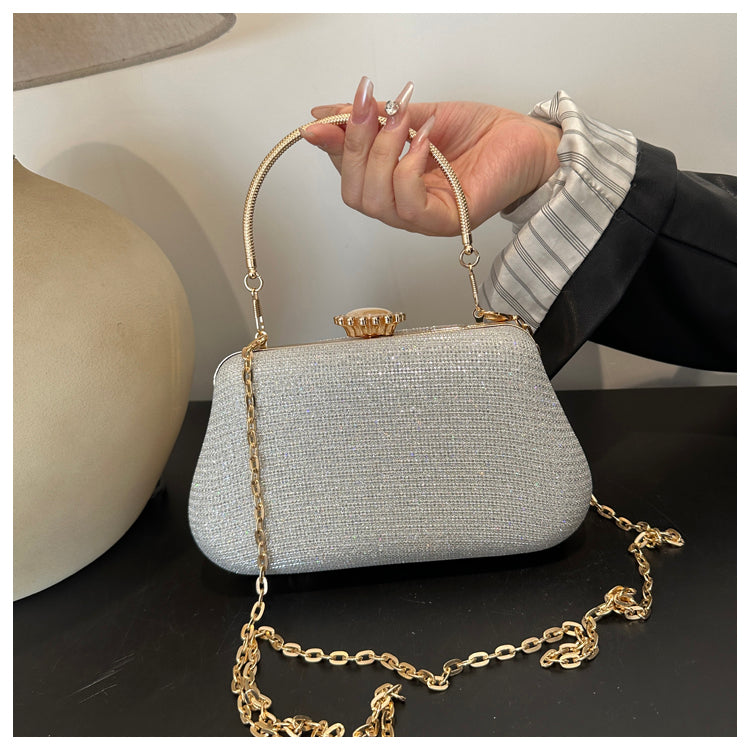 Advanced Texture Elegant Lady Banquet Small Handbags Women's Dinner Bag Dress Garment Bag Chain Crossbody Small Square Bag