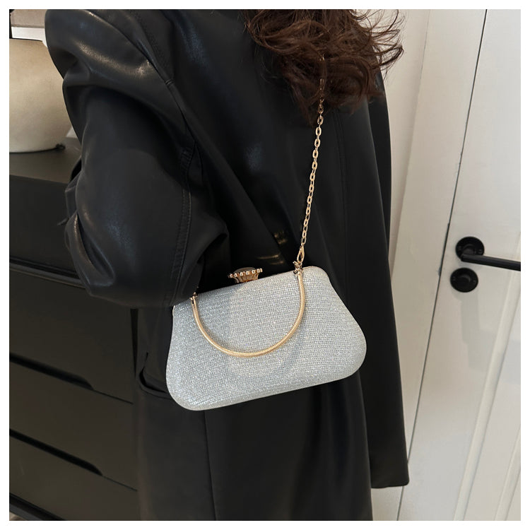 Advanced Texture Elegant Lady Banquet Small Handbags Women's Dinner Bag Dress Garment Bag Chain Crossbody Small Square Bag