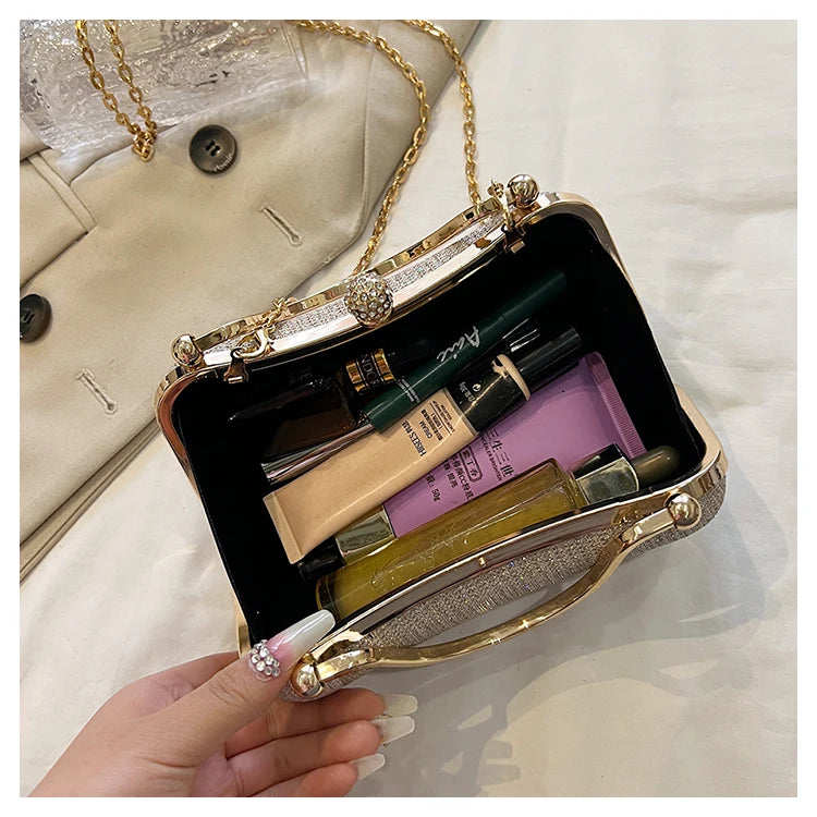 Chain Evening Bag Dinner Shoulder Bag for Women Handbag - Fashion Crossbody Bags Vintage Underarm Bag Satchel