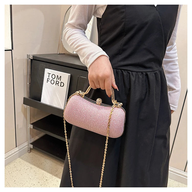 Chain Evening Bag Dinner Shoulder Bag for Women Handbag - Fashion Crossbody Bags Vintage Underarm Bag Satchel