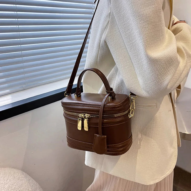 Brand Barrel-shaped Shoulder Bags Women Fashion Top Handbag  High Quality Crossbody Square Bag and Purses Ladys Cute Clutch Bag