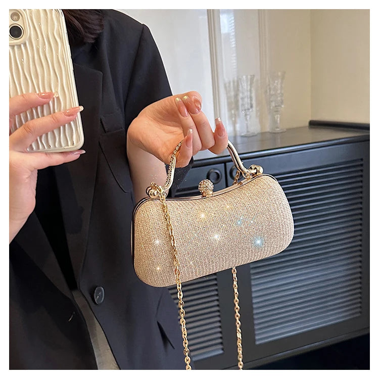 Chain Evening Bag Dinner Shoulder Bag for Women Handbag - Fashion Crossbody Bags Vintage Underarm Bag Satchel