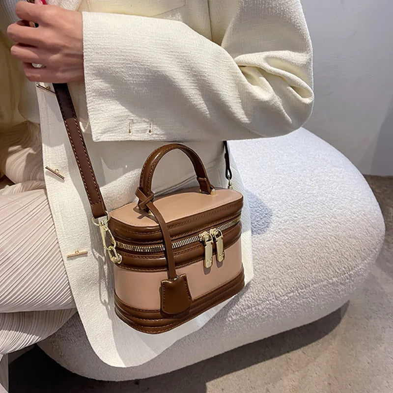 Brand Barrel-shaped Shoulder Bags Women Fashion Top Handbag  High Quality Crossbody Square Bag and Purses Ladys Cute Clutch Bag