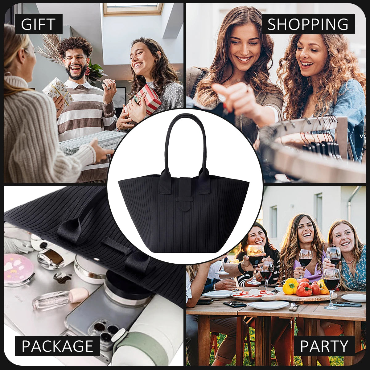 Women Tote Bag Black Personalized Female College Student Handbag Large Capacity Green White-collar Commuting Gray shoulder Bag