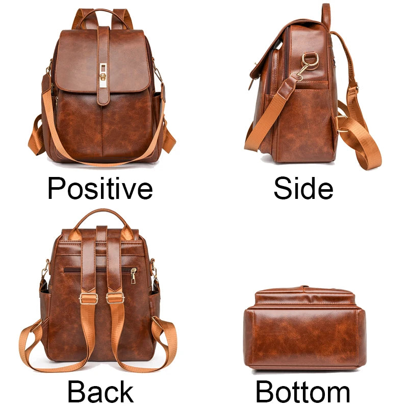 Leather backpacks