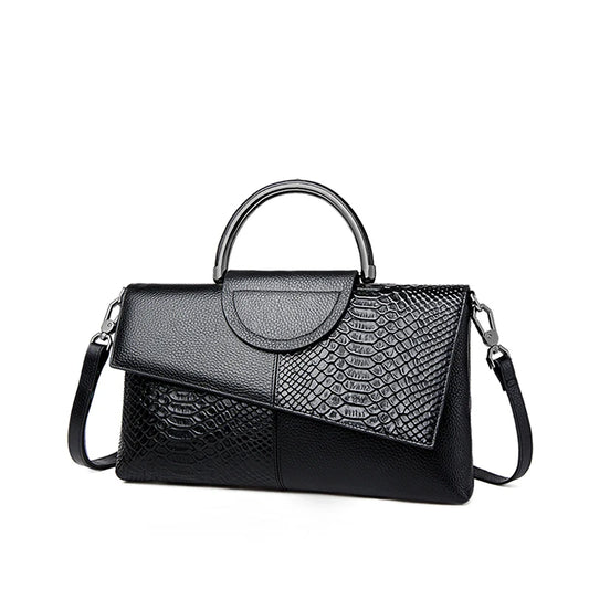 PU Synthetic Leather Women's Shoulder Crossbody Bag Fashion Casual Dinner Wedding Alligator Pattern Flap Handbag and Purse