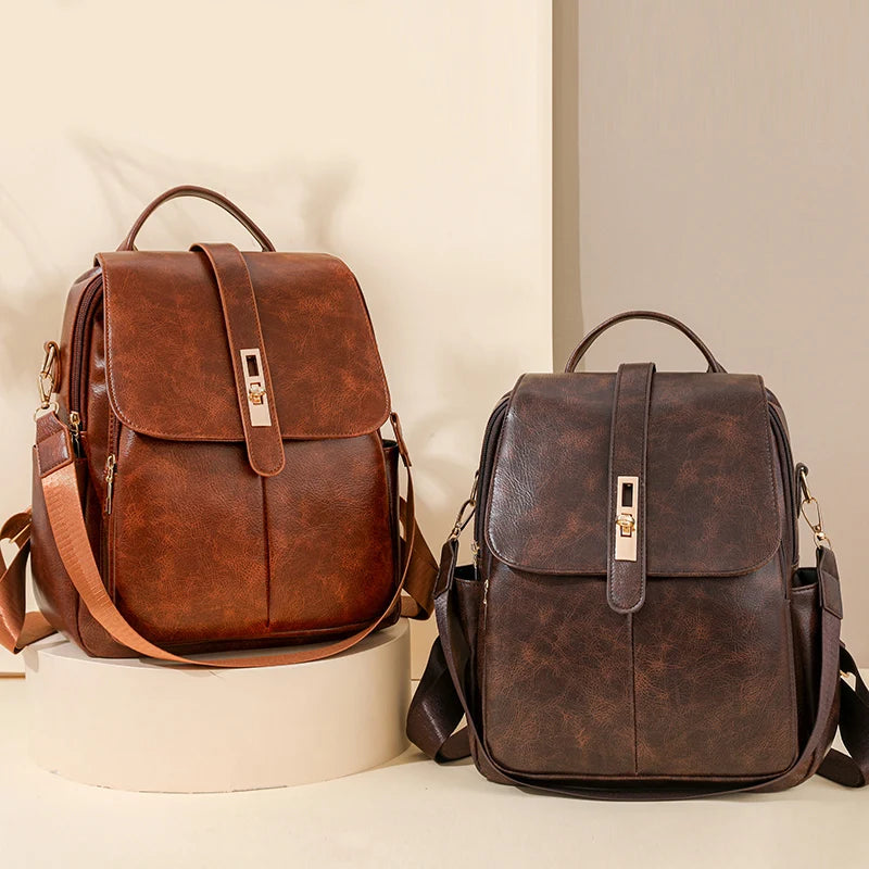 Leather backpacks