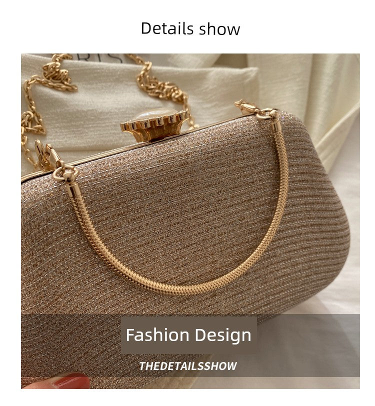 Advanced Texture Elegant Lady Banquet Small Handbags Women's Dinner Bag Dress Garment Bag Chain Crossbody Small Square Bag