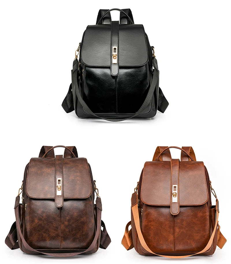 Leather backpacks