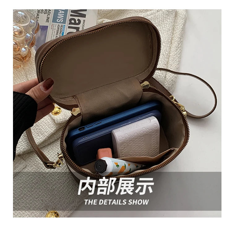 Brand Barrel-shaped Shoulder Bags Women Fashion Top Handbag  High Quality Crossbody Square Bag and Purses Ladys Cute Clutch Bag